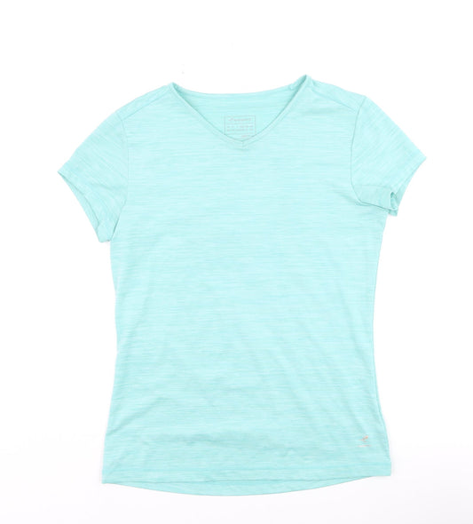 Energetics Women's Blue V-Neck Quick Dry T-Shirt Size S