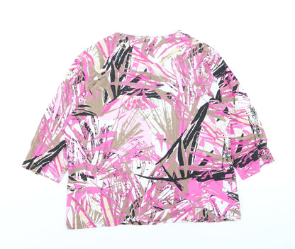 Barbara Lebek Women's Multicoloured Viscose Jersey T-Shirt Size 14