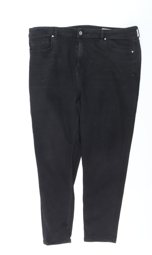Marks and Spencer Women Black Size 20 Short Skinny Jeans