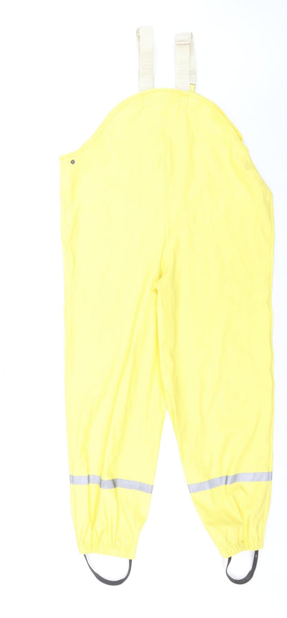 Kuling Boys Yellow Waterproof Windproof Adjustable Strap Rain Trousers 9-10 Years