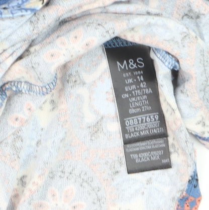 Marks and Spencer Women’s Multicoloured A-Line Jersey Skirt Size 14