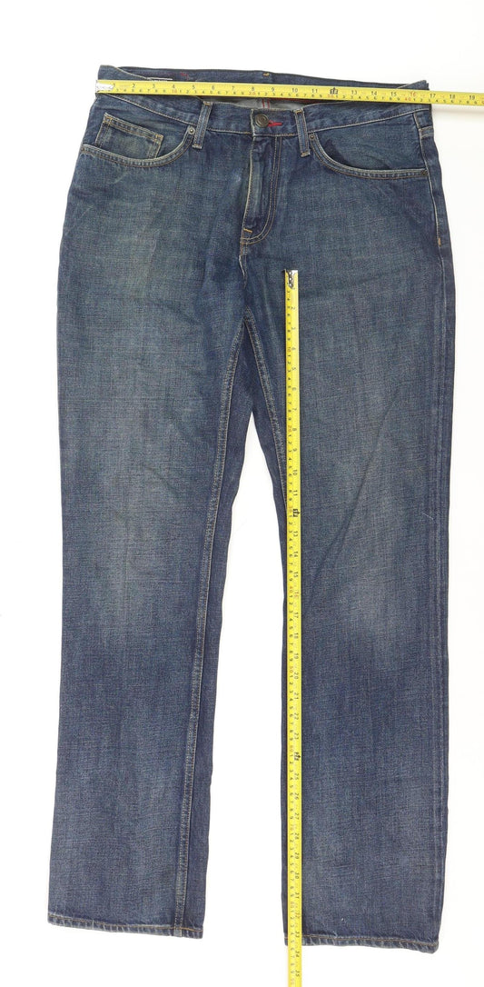 Tommy Hilfiger Men's Blue Regular Straight Denim Jeans 34W 32L