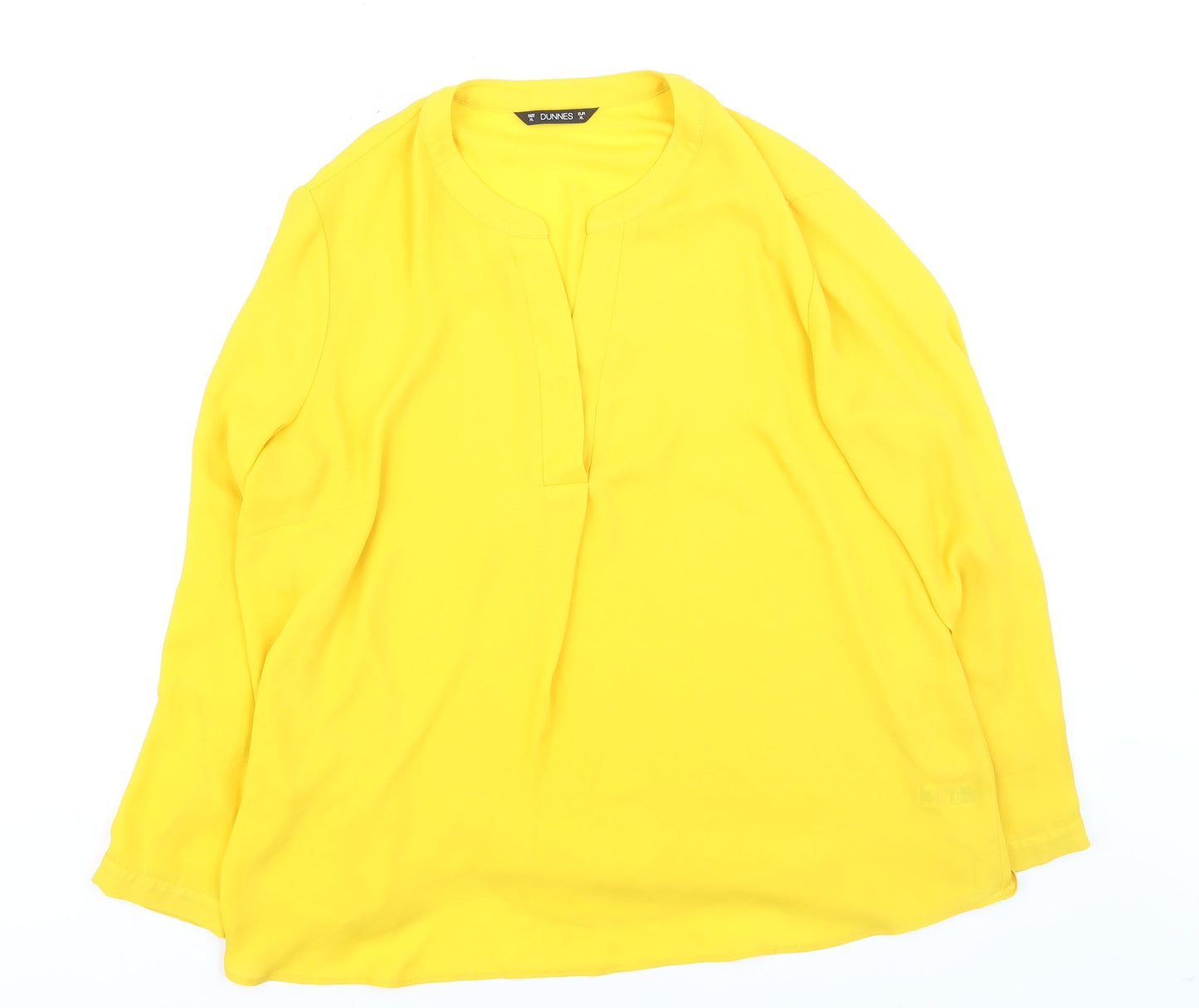 Dunnes Women’s Yellow Long Sleeve Tunic Blouse XL