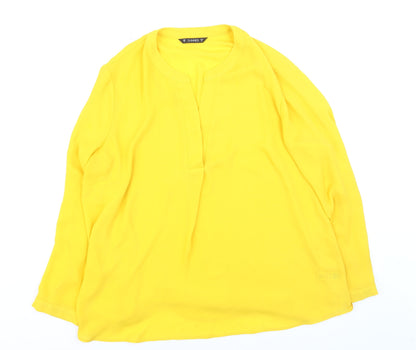 Dunnes Women’s Yellow Long Sleeve Tunic Blouse XL