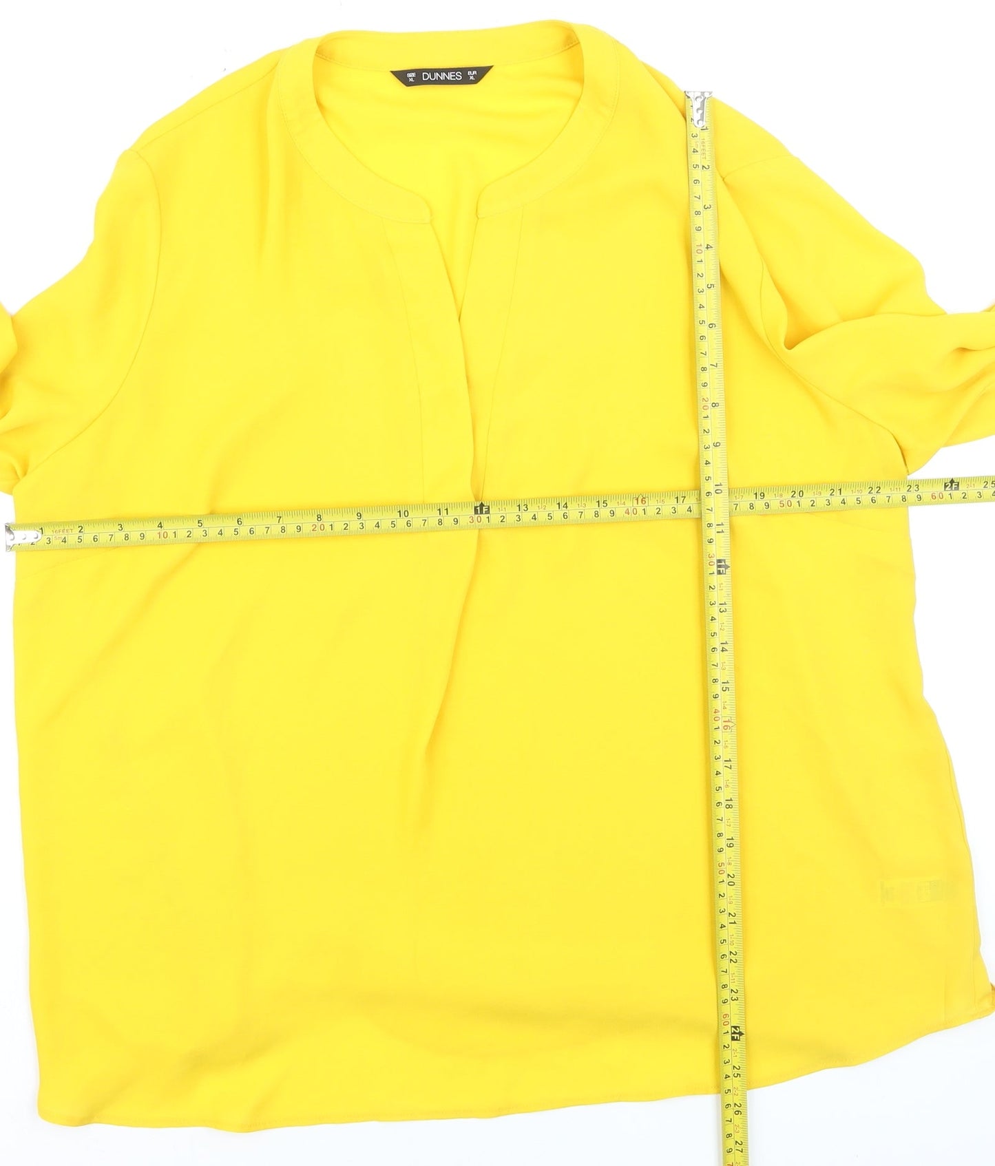 Dunnes Women’s Yellow Long Sleeve Tunic Blouse XL
