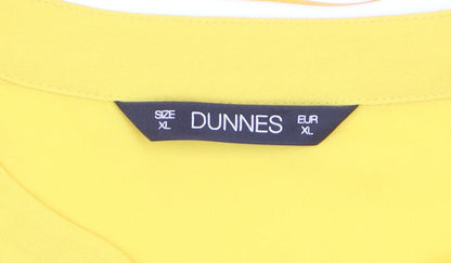 Dunnes Women’s Yellow Long Sleeve Tunic Blouse XL