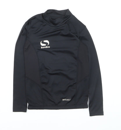 Sondico Boys Black 7-8 Years Long Sleeve Compression T-Shirt