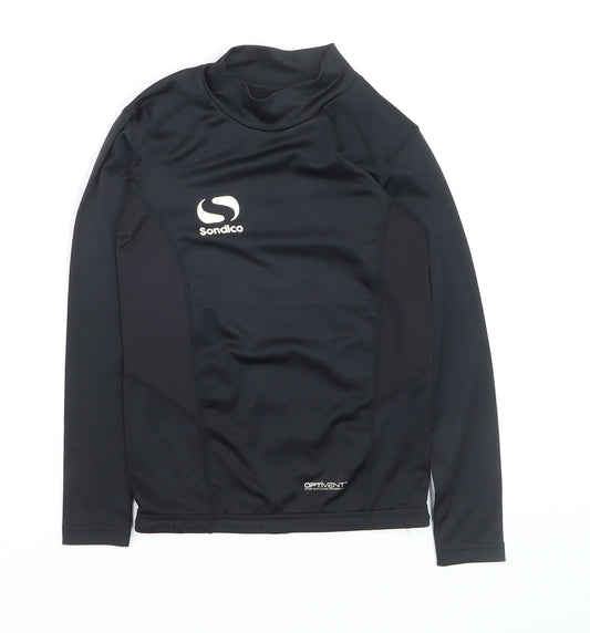 Sondico Boys Black 7-8 Years Long Sleeve Compression T-Shirt