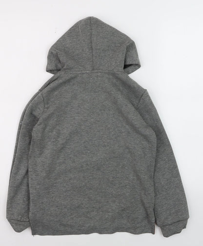 Puma Boys Grey Hoodie 9-10 Years Pullover Hooded Sweatshirt