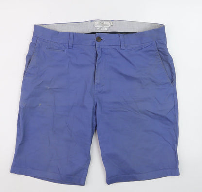 Next Men's Blue Chino Shorts Size 36 Regular Fit Casual Summer