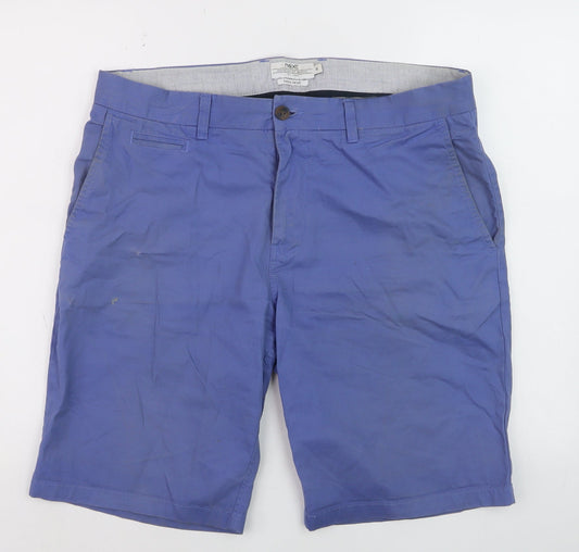Next Men's Blue Chino Shorts Size 36 Regular Fit Casual Summer