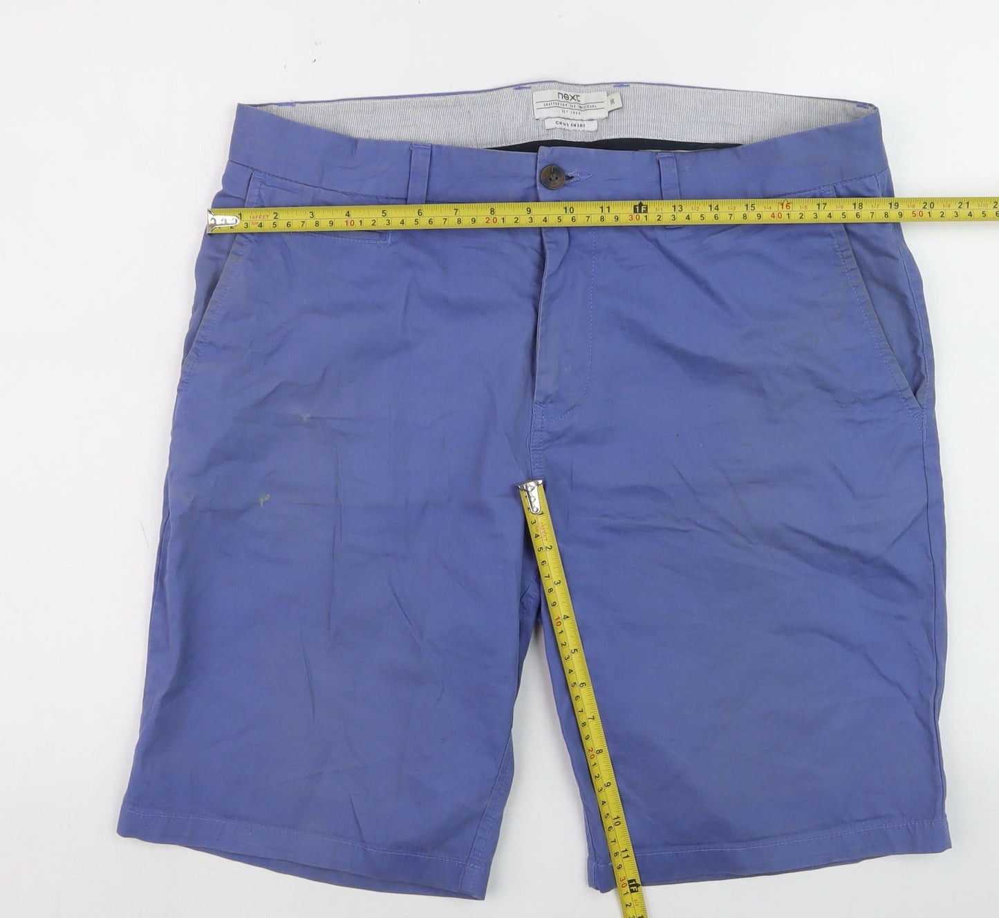 Next Men's Blue Chino Shorts Size 36 Regular Fit Casual Summer