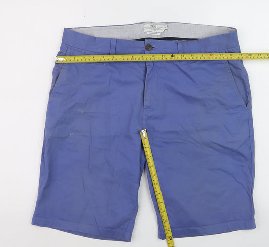 Next Men's Blue Chino Shorts Size 36 Regular Fit Casual Summer