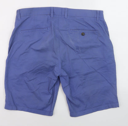 Next Men's Blue Chino Shorts Size 36 Regular Fit Casual Summer