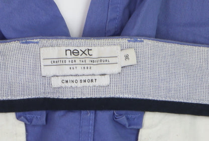 Next Men's Blue Chino Shorts Size 36 Regular Fit Casual Summer