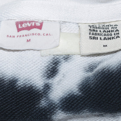 Levi's Women's Black & White Tie-Dye Pullover Sweatshirt Medium