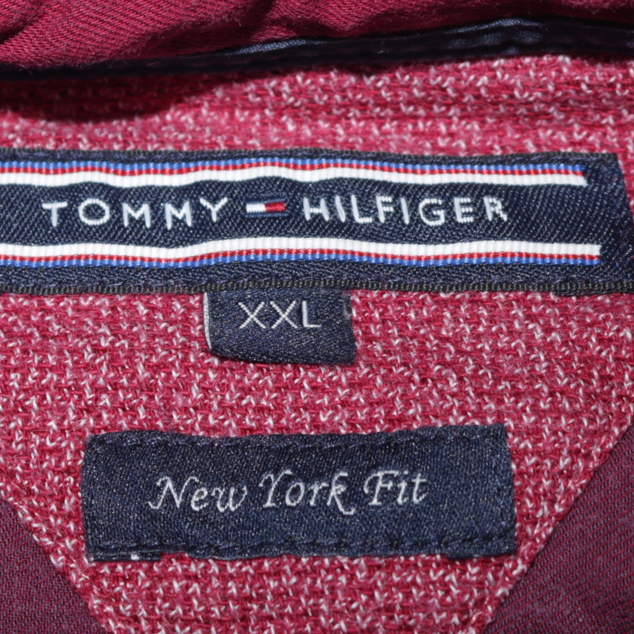 Tommy Hilfiger Men’s Purple Button-Down 2XL Cotton Shirt New York Fit