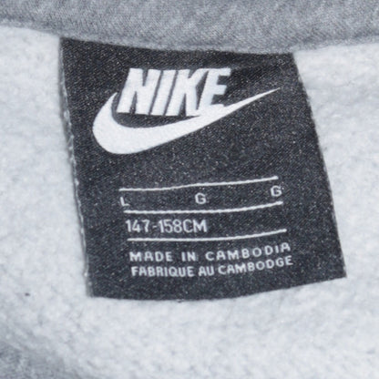 Nike Boys Grey Pullover Fleece Hoodie L 147-158cm Hooded Sweatshirt