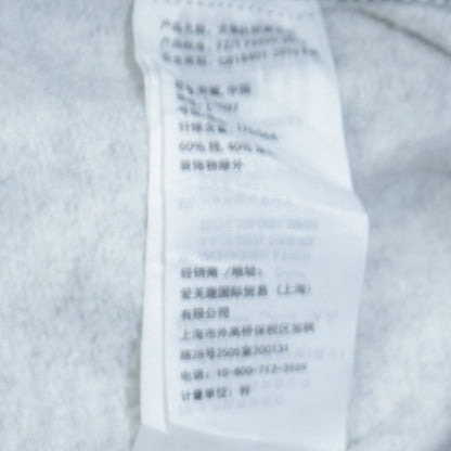 Hollister Women Grey Pullover Hoodie L Logo Graphic Soft Cotton Blend