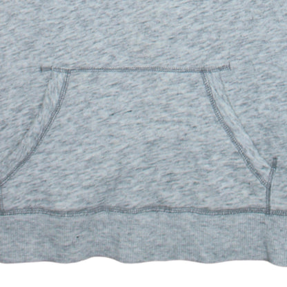 Hollister Women Grey Pullover Hoodie L Logo Graphic Soft Cotton Blend