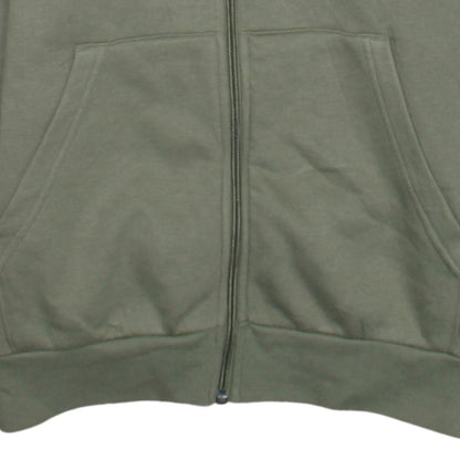 Adidas Boys Green Full Zip Hoodie 13-14 Years Regular Fit Sportswear