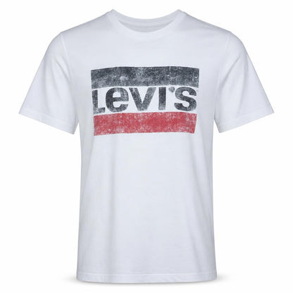 Levi's Men's White Small Logo Graphic Cotton T-Shirt