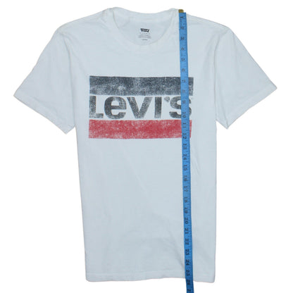 Levi's Men's White Small Logo Graphic Cotton T-Shirt