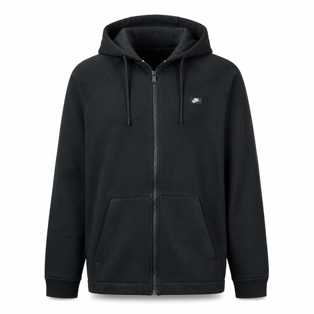Nike Men's Black Full Zip Hoodie Jacket Size L Regular Fleece