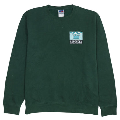 Russell Mens Green XL Pullover Sweatshirt with Logo Embroidery