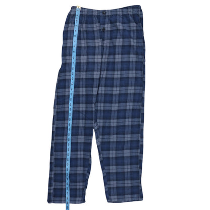 Marks and Spencer Mens Blue Check Flannel Pyjama Pants Medium