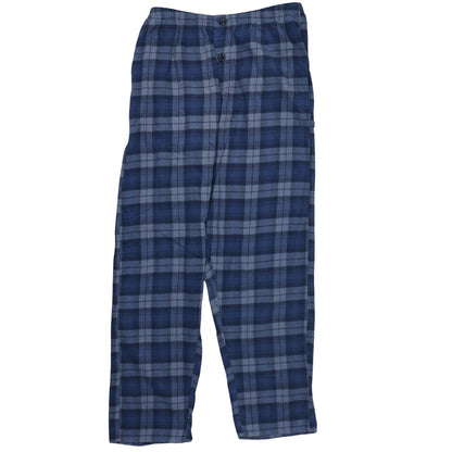 Marks and Spencer Mens Blue Check Flannel Pyjama Pants Medium