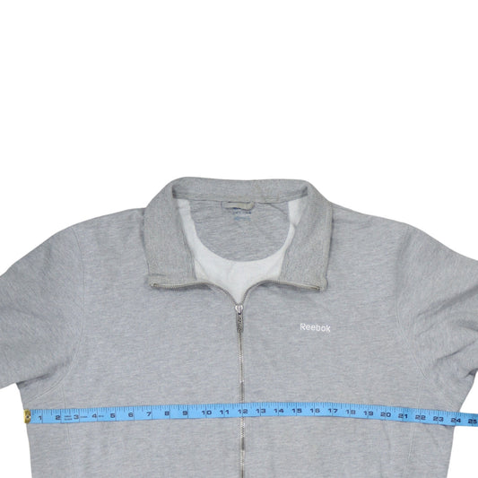 Reebok Men's Grey XL Full Zip Fleece Track Jacket