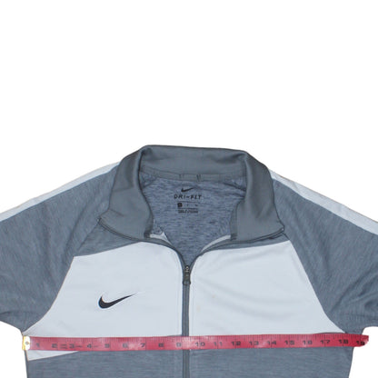 Nike Mens Grey Dri-Fit Track Jacket Size L Full Zip Athletic Outerwear