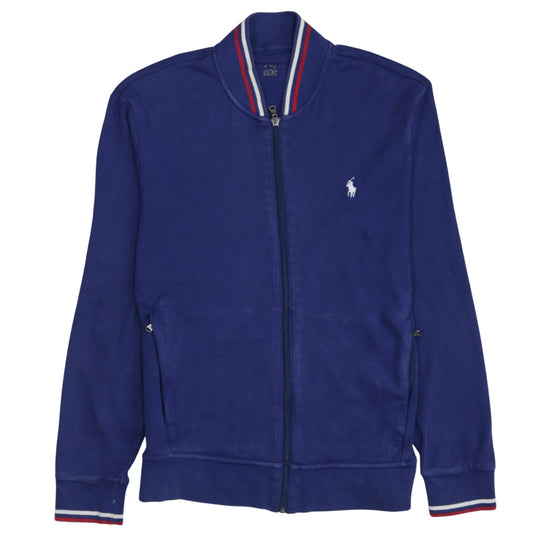 Ralph Lauren Men's Blue Cotton Track Jacket Size L Full Zip