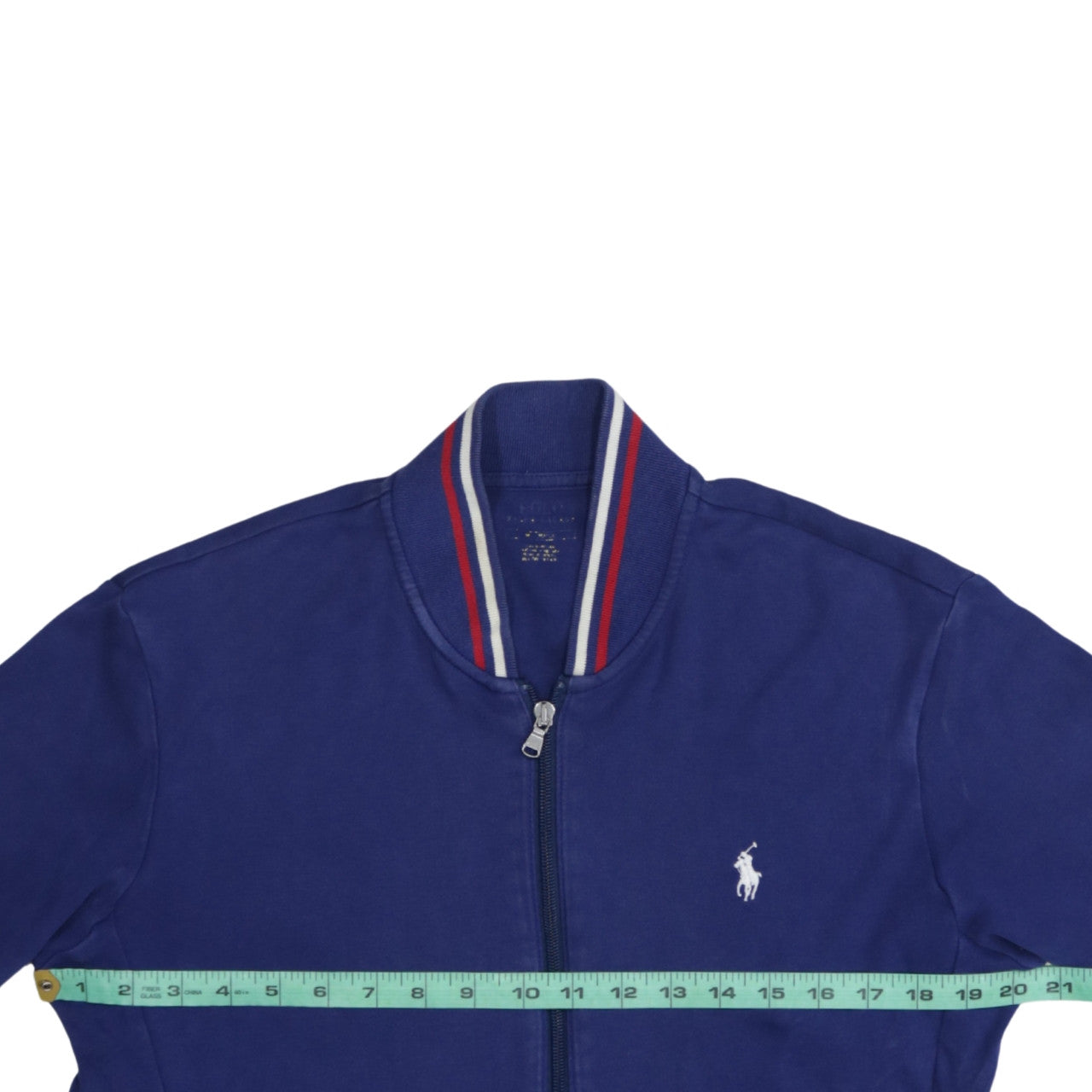 Ralph Lauren Men's Blue Cotton Track Jacket Size L Full Zip