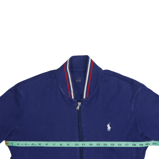 Ralph Lauren Men's Blue Cotton Track Jacket Size L Full Zip