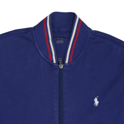 Ralph Lauren Men's Blue Cotton Track Jacket Size L Full Zip