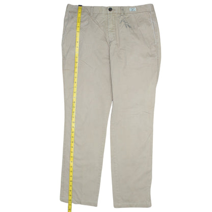 Tommy Hilfiger Men's Beige Chino Trousers Size 36x34 Regular Fit