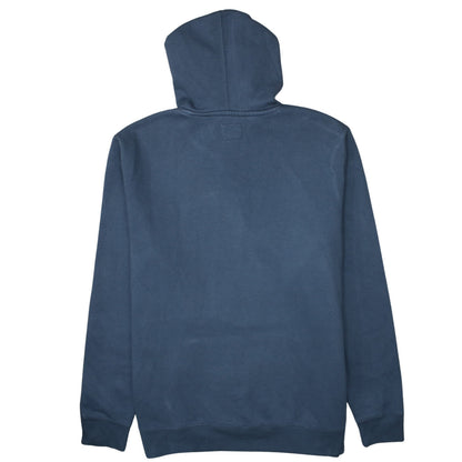 Champion Men Blue Pullover Hoodie L Graphic Logo Fleece Sweatshirt