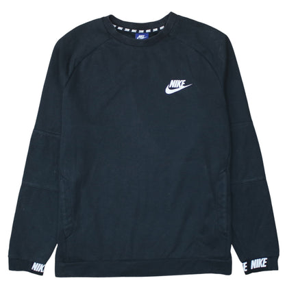 Nike Men's Black M Crew Neck Pullover Sweatshirt with Logo