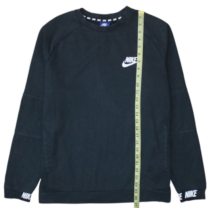 Nike Men's Black M Crew Neck Pullover Sweatshirt with Logo