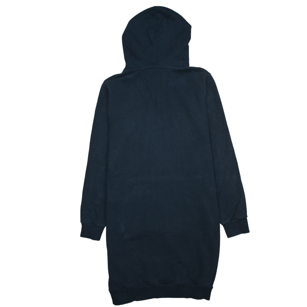 Superdry Womens Black Size 14 Hooded Sweatshirt Dress Logo Glitter Long Sleeve Casual