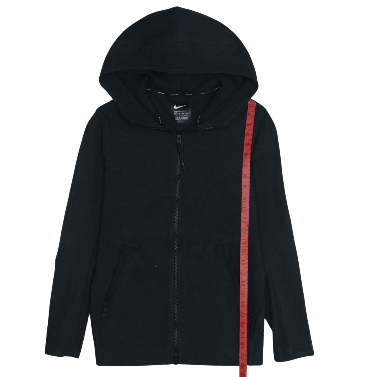 Nike Men's Black Full Zip Hoodie XS - Lightweight Sportswear