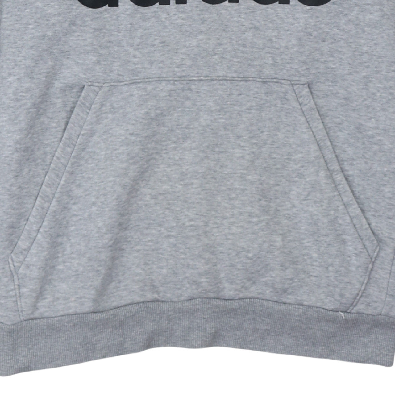 Adidas Mens Grey Pullover Hoodie L Regular Fit Logo Sweatshirt