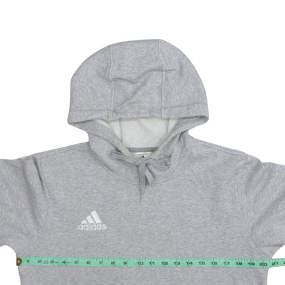 Adidas Men’s Grey Pullover Hoodie Size S Regular Fit Fleece