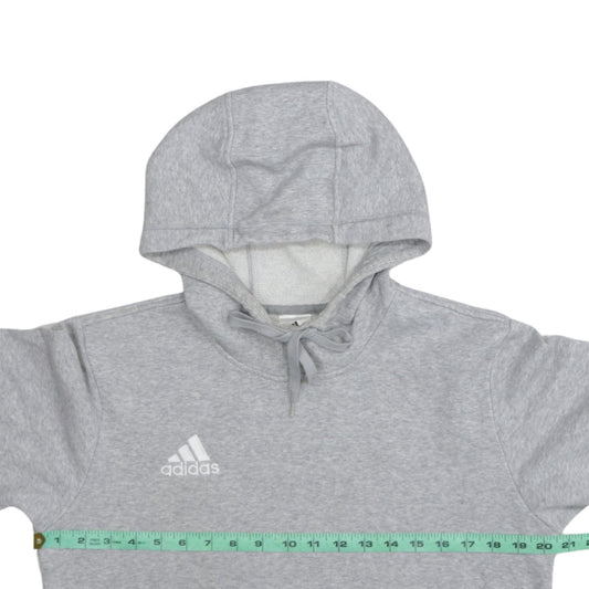 Adidas Men’s Grey Pullover Hoodie Size S Regular Fit Fleece