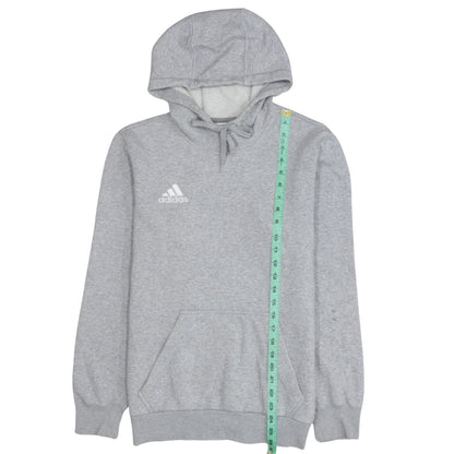 Adidas Men’s Grey Pullover Hoodie Size S Regular Fit Fleece