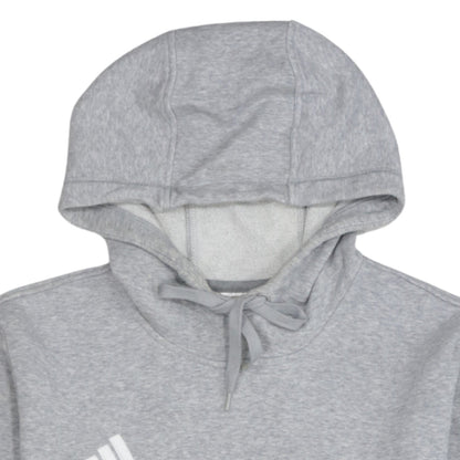 Adidas Men’s Grey Pullover Hoodie Size S Regular Fit Fleece