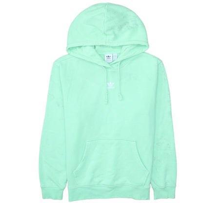 Adidas Womens Mint Green Hoodie Size 10 Cotton Pullover Hooded Sweatshirt