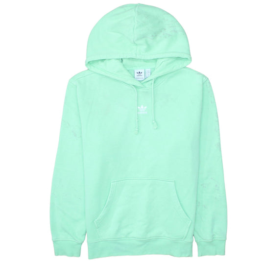 Adidas Womens Mint Green Hoodie Size 10 Cotton Pullover Hooded Sweatshirt